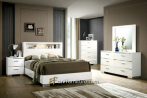 Set Kamar Tidur Minimalis Warna Putih