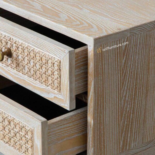 Contoh Mini Storage Drawers Kayu Bed Side Table