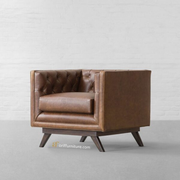 Sofa Minimalis Brown Leather