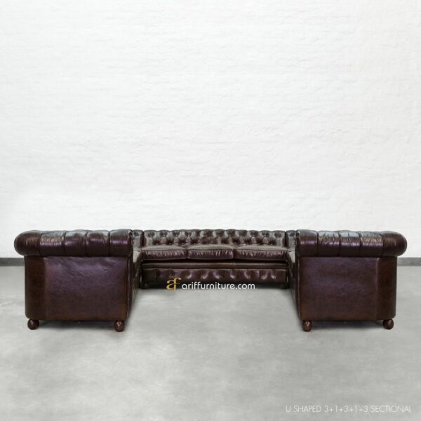 Sofa Minimalis Chesterfield Selectional U Shaped