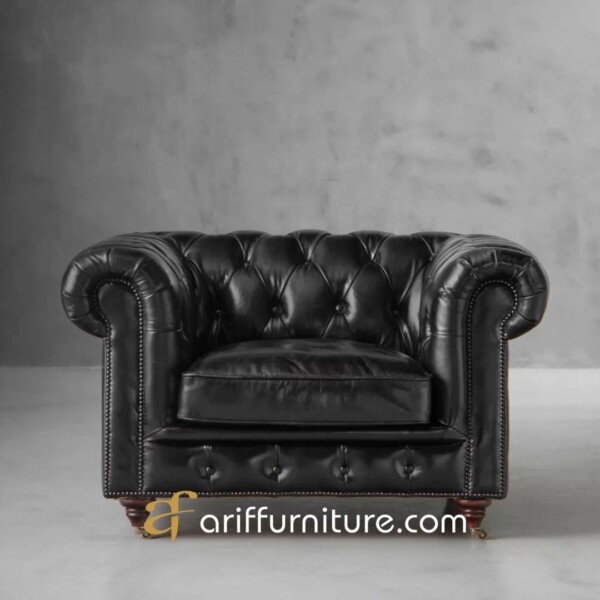Sofa Tamu Modern Design Black Oscar